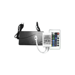 Transformador para Tira LED JWJ JPY-03 / 5050 RGB / Entrada 100-240V / Salida 12V DC / Protección Sobrecarga / Compacto