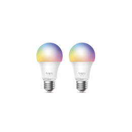 Kit 2 Focos Smart WiFi TP-Link Tapo L530E / Multicolor RGB / 806 Lúmenes / E27 / Alexa-Google / Ahorro 85%